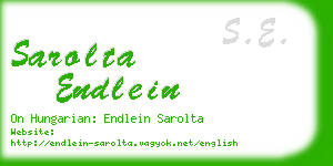 sarolta endlein business card